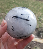 Tourmalinated Quartz Sphere 7cm