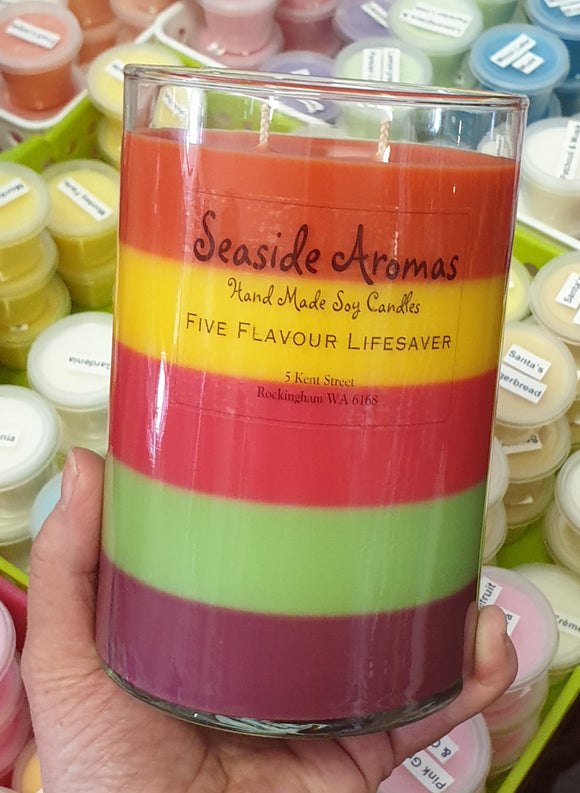 XLarge soy wax candle, five fragrances