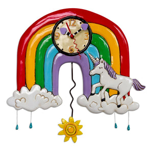 Rainbows & Unicorn Clock