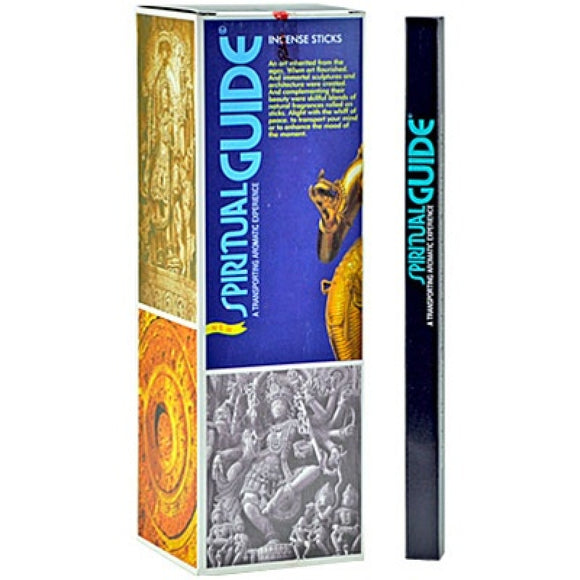 A box of Padmini Spiritual Guide incense featuring eight sticks, with decorative imagery in a spiritual and cultural context on the packaging.
