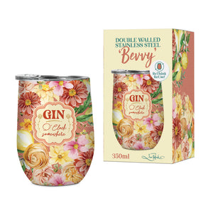 LISA POLLOCK BEVVY MUG - GIN O'CLOCK SOMEWHERE 350ml