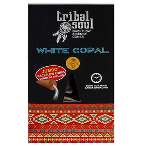 TRIBAL SOUL BACKFLOW - White Copal Jumbo Incense Cones
